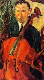 Chaim Soutine  - Bilder Gemälde - The Cellist (Serevitsch)