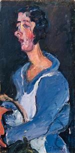 Chaim Soutine  - Bilder Gemälde - The Cook (Woman in blue)