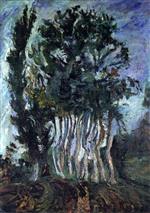 Chaim Soutine  - Bilder Gemälde - Trees at Champigny