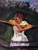 Chaim Soutine  - Bilder Gemälde - Young Girl at Fence