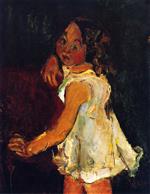 Chaim Soutine  - Bilder Gemälde - Young Girl by an Armchair