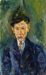 Chaim Soutine  - Bilder Gemälde - Young Man Wearing a Small Hat