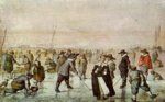 Hendrick Avercamp - paintings - Fun on the Ice