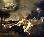 Francesco Albani - Bilder Gemälde - Jupiter Sends Mercury to Call Apollo