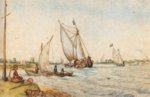 Hendrick Avercamp - paintings - River Landscape
