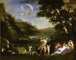Francesco Albani  - Bilder Gemälde - Story of Venus - Adonis Led by Cupids to Venus