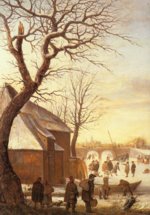 Hendrick Avercamp - paintings - Winter Landscape