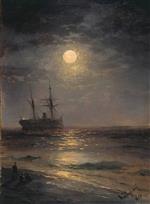 Ivan Aivazovsky - Bilder Gemälde - A Moonlit Night