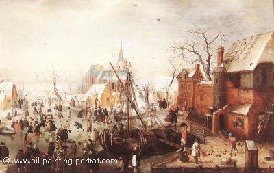Winter Scene at Yselmuiden