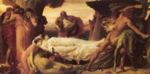 Frederic Leighton - Peintures - Hercules se bat contre la mort