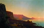 Ivan Aivazovsky  - Bilder Gemälde - Evening in Crimea, Yalta