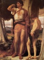 Lord Frederic Leighton - Peintures - Jonathan et David