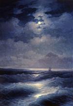 Ivan Aivazovsky  - Bilder Gemälde - Moonlight