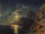Ivan Aivazovsky  - Bilder Gemälde - Sea at Night-2