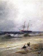 Ivan Aivazovsky  - Bilder Gemälde - Ship at Sea