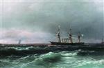 Ivan Aivazovsky  - Bilder Gemälde - Ship at Sea