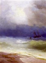 Ivan Aivazovsky  - Bilder Gemälde - Storm on the Sea