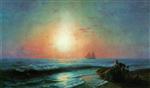 Ivan Aivazovsky  - Bilder Gemälde - Sunrise off the Coast of Yalta