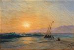 Ivan Aivazovsky  - Bilder Gemälde - Sunset at Sea-2