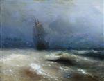 Ivan Aivazovsky  - Bilder Gemälde - Tempest off the Coast of Nice