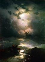 Ivan Aivazovsky  - Bilder Gemälde - Tempest on the North Sea