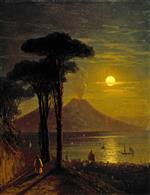 Bild:The Bay of Naples on a Moonlit Night and Vesuvius