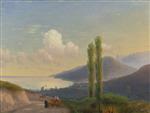 Ivan Aivazovsky  - Bilder Gemälde - The Road to Gurzuf, Crimea