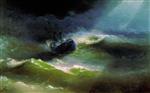 Ivan Aivazovsky  - Bilder Gemälde - The Ship Empress Maria Caught in a Storm