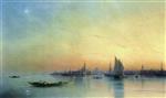 Ivan Aivazovsky  - Bilder Gemälde - View of Venice at Sunset