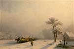 Ivan Aivazovsky  - Bilder Gemälde - Winter Caravan