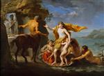 Pompeo Girolamo Batoni  - Bilder Gemälde - Thetis Entrusting Achilles to the Centaur Chiron