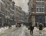 Paul Gustave Fischer - Bilder Gemälde - A Winter’s Day