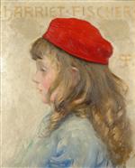 Paul Gustave Fischer  - Bilder Gemälde - Harriet Fischer, in profile