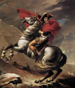 Jacques Louis David - Peintures - Napoléon passe le col  du Grand St. Bernhard 