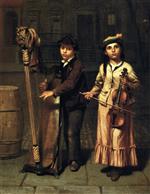 John George Brown  - Bilder Gemälde - The Two Musicians