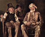 John George Brown  - Bilder Gemälde - Three Old Codgers