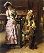 John George Brown  - Bilder Gemälde - Weighed at the Mill