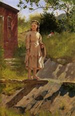John George Brown  - Bilder Gemälde - Young Girl