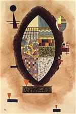 Wassily Kandinsky - Bilder Gemälde - Braun um Bunt