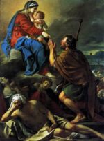 Jacques Louis David - Bilder Gemälde - Heiliger Roch fragt die Heilige Jungfrau Maria