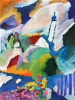 Wassily Kandinsky  - Bilder Gemälde - Murnau with Church I