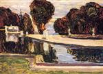 Wassily Kandinsky  - Bilder Gemälde - Park in St. Cloud - Pond