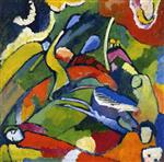 Wassily Kandinsky  - Bilder Gemälde - Two Riders and Reclining Figure