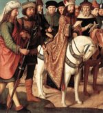 Gerard David - Bilder Gem�lde - Pilatrus spricht mit dem Hohen Priester