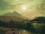 Lev Feliksovich Lagorio - Bilder Gemälde - Alpine Landscape