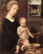 Gerard David - paintings - The Madonna of the Milk Soup