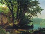 Lev Feliksovich Lagorio  - Bilder Gemälde - Landscape with Lake