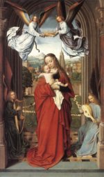 Gerard David - paintings - Virgin and Child with Four Angels