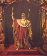 Jacques Louis David  - Peintures - Portrait de Napoléon en habit impérial