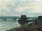 Lev Feliksovich Lagorio  - Bilder Gemälde - The Embankment in St. Petersburg